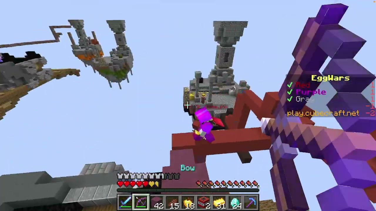 Beating A Leaderboard Player in Cubecraft Eggwars!! (Java) | Minecraft