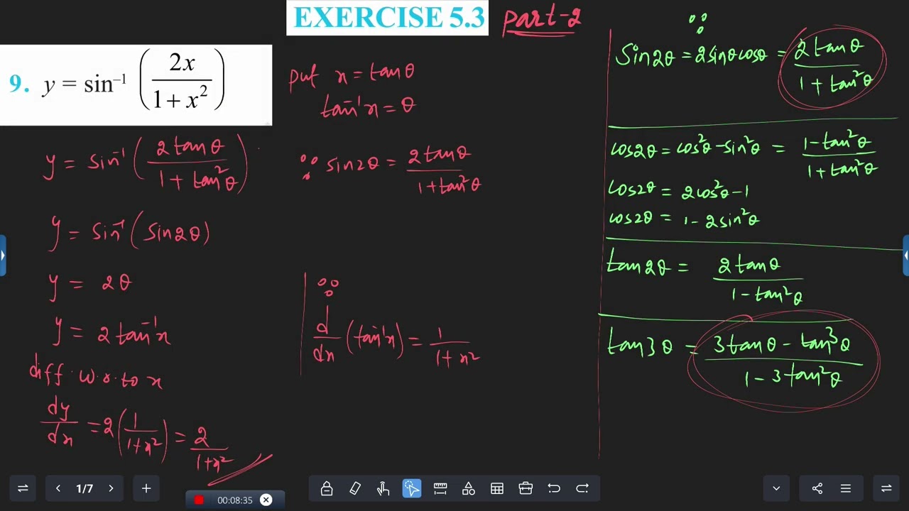 Derivative introduction & Ex 5.3(9 to 15) / Chap- 5. Continuity and differenti. Class 12 Maths CBSE