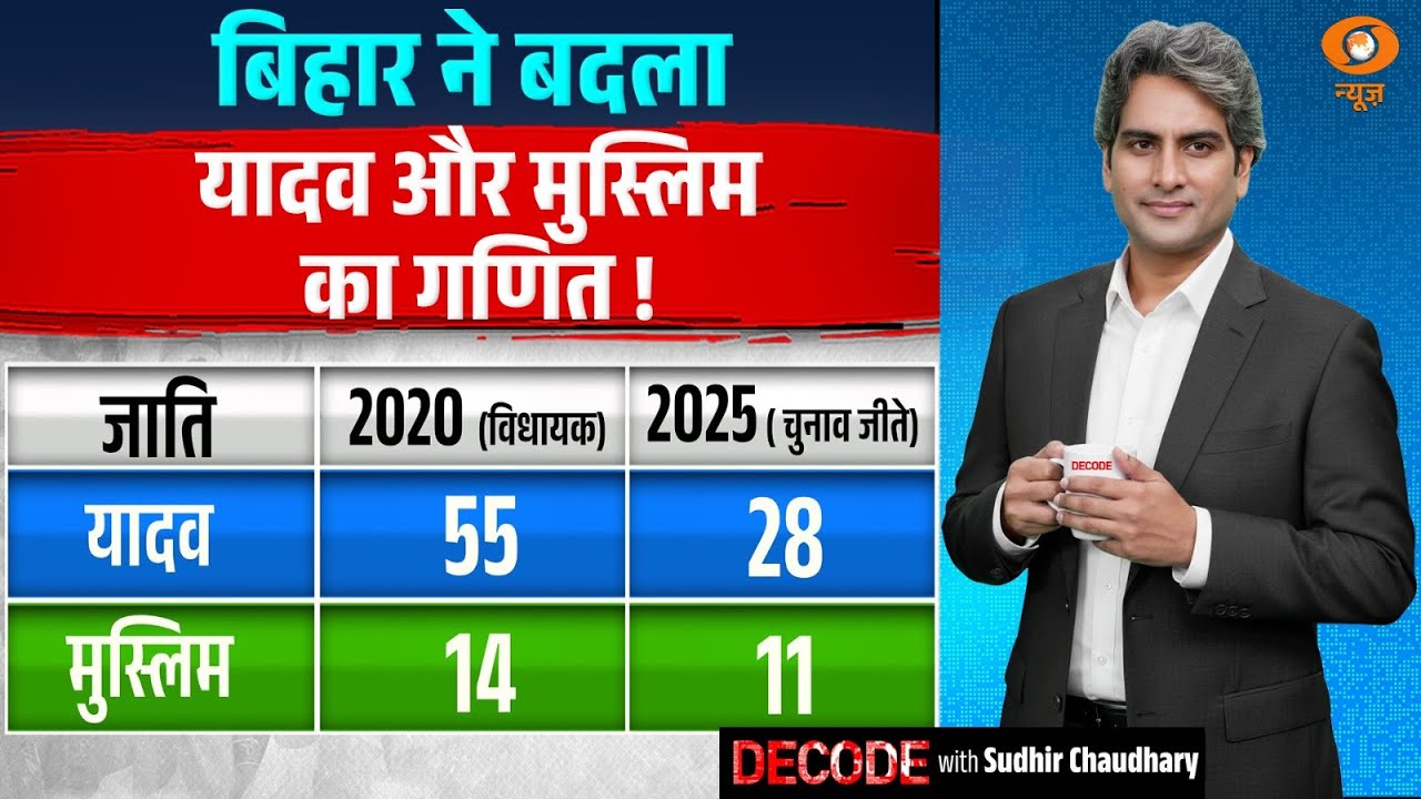 बिहार ने बदला यादव और मुस्लिम का गणित ! | MY Equation Bihar | Decode with Sudhir Chaudhary
