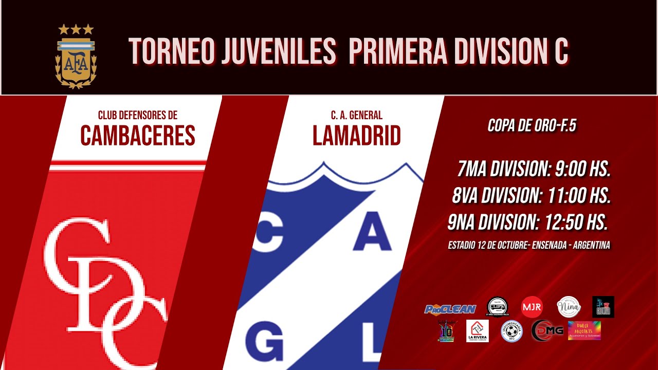 AFA JUVENILES C - COPA DE ORO FECHA 5 - CAMBACERES vs. GRAL. LAMADRID