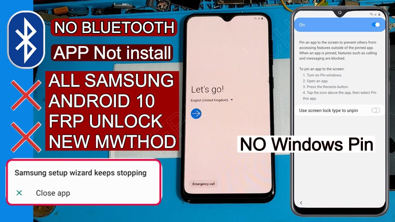 ALL Samsung Android 10 FRP Bypass App Not install - NO windows Pin - NO Bluetooth - September 2020 ✅