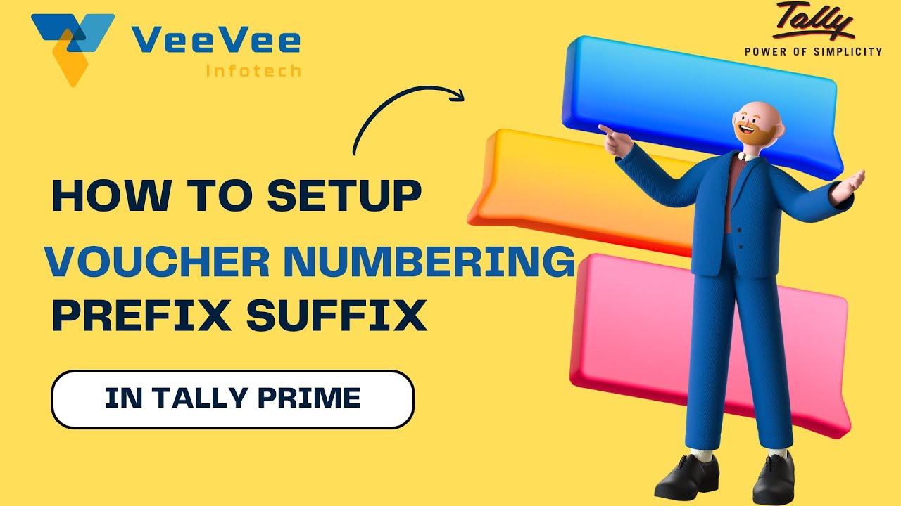 How to Setup Voucher Numbering Prefix Suffix in Tally Prime ?| Tamil | VeeVee Infotech