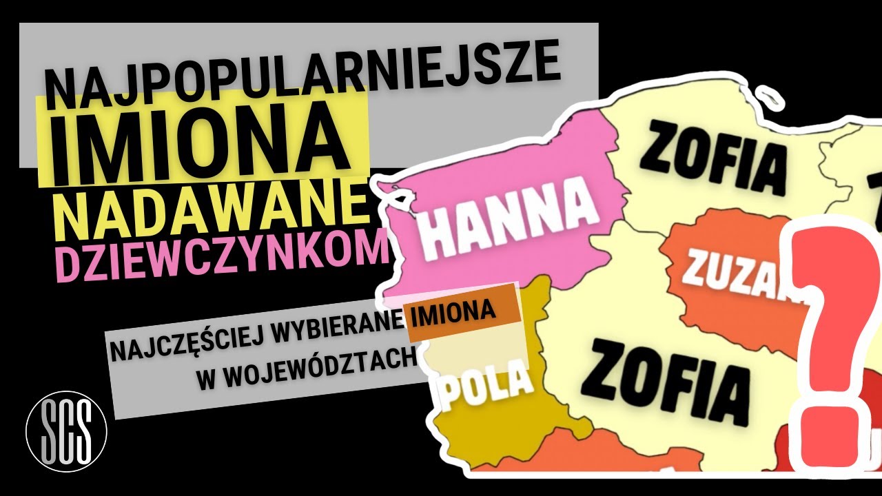 Najpopularniejsze imiona dla dziewczynek - Wojewódzka MAPA IMION