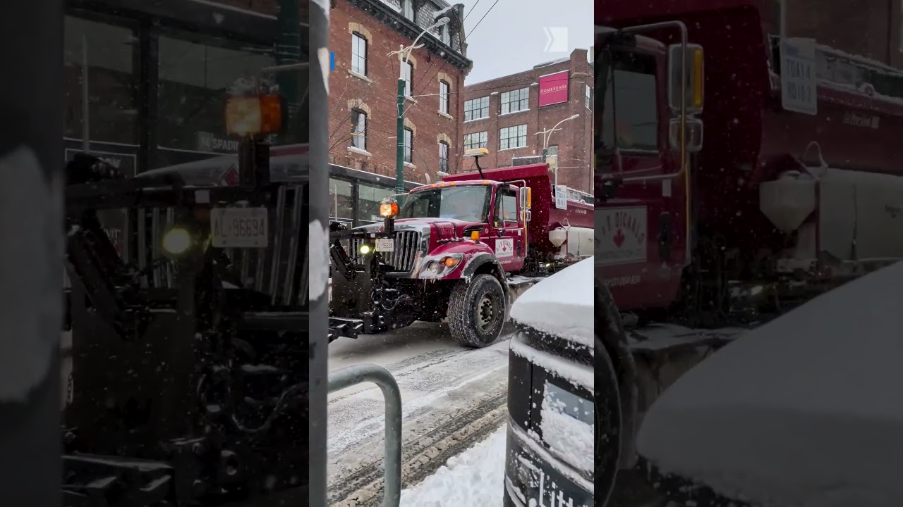 Scenes from the first snow day of 2026 in Toronto ❄️