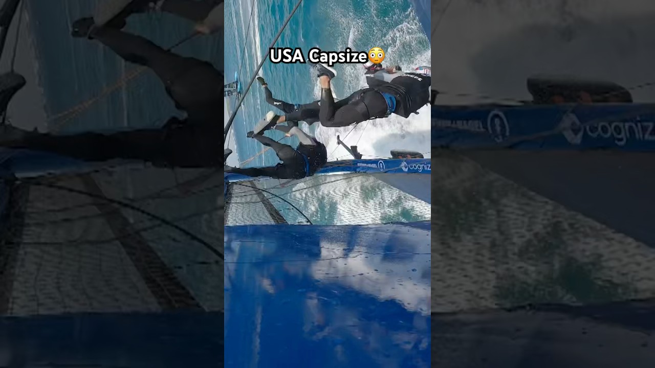 POV of that capsize🤯🇺🇸😱⛵️#sailgp #sailing #racing #capsize @SailGPUSA