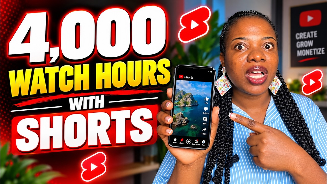 GOOD NEWS 💃! How to Get 4,000 WATCH HOURS Using YouTube Shorts!
