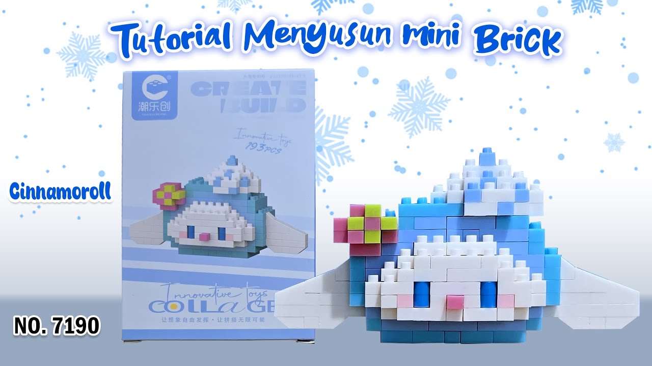 SIMULATED BUILD MINI LEGO BRICK NANO BLOCK CREATIVE TOY BUILD SWISS ROLL SERIES NO. 7190 CINNAMOROLL