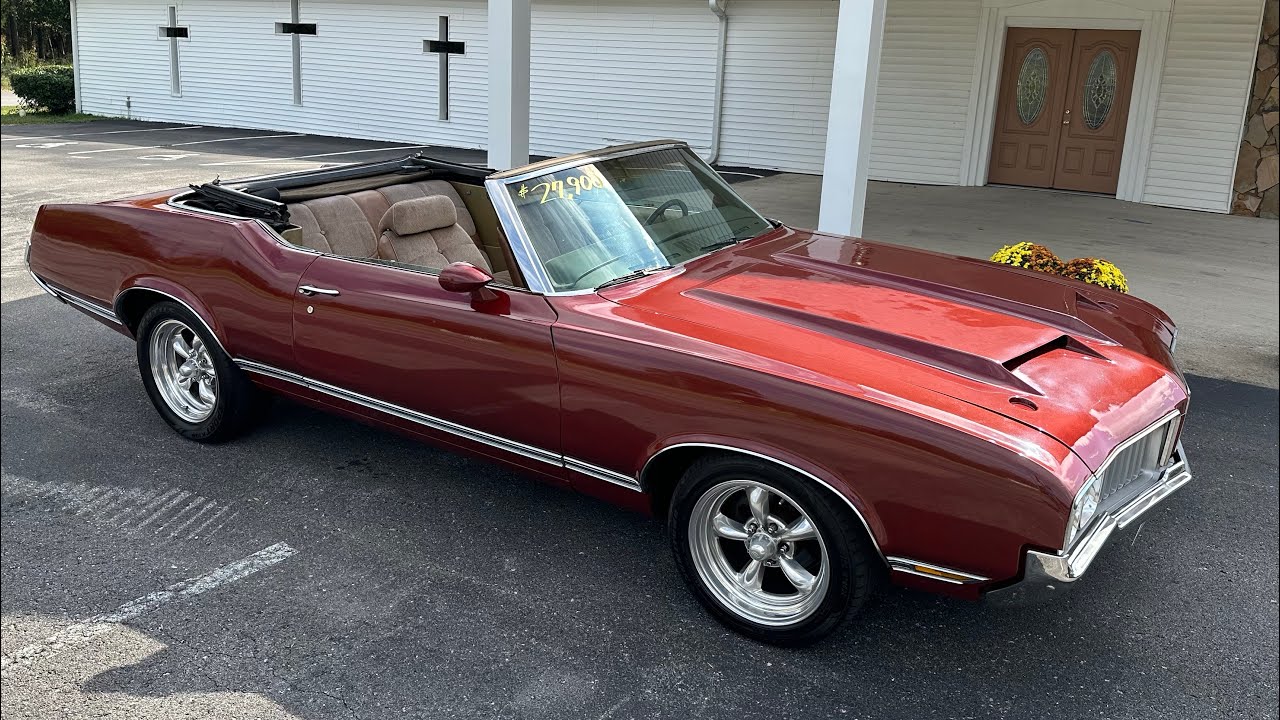Test Drive 1970 Oldsmobile Cutlass Convertible 455 SOLD $27,900 Maple Motors #2329
