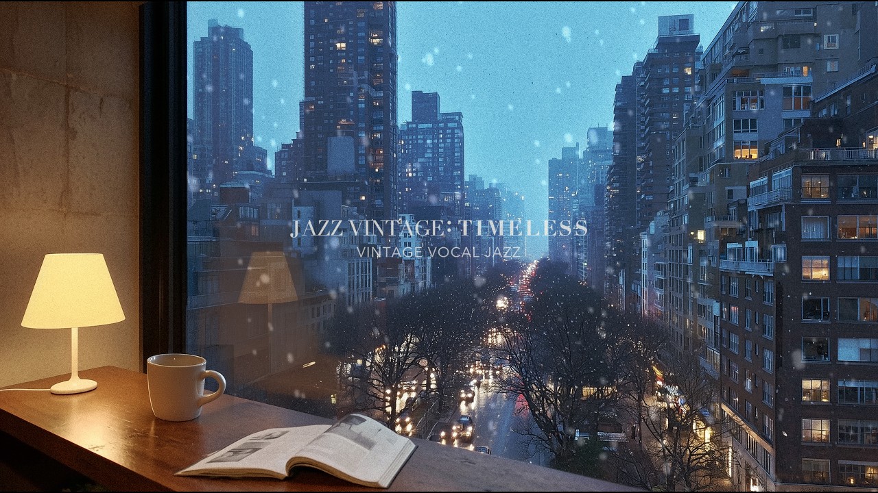 [Playlist] Снежная ночь в Манхэттене, джаз у теплого окна для тихих ночей | JazzVintage · Cozy Notes