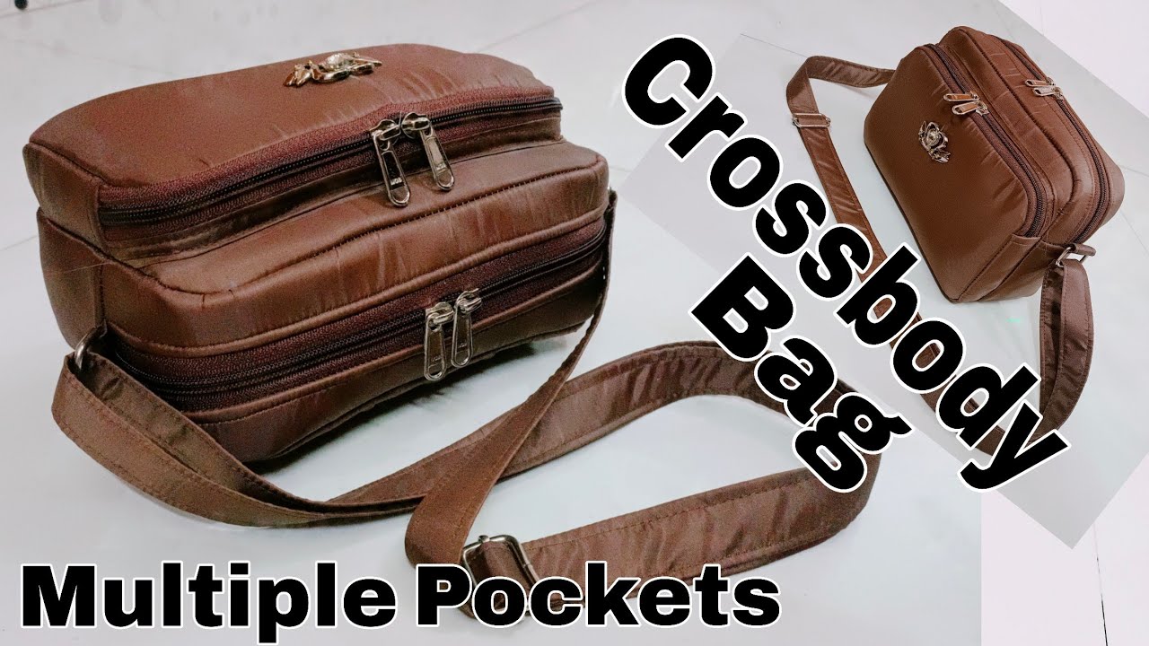 DIY: Designer Crossbody Bag, Sling Bag With Multiple Pockets Tutorial By Anamika Mishra..