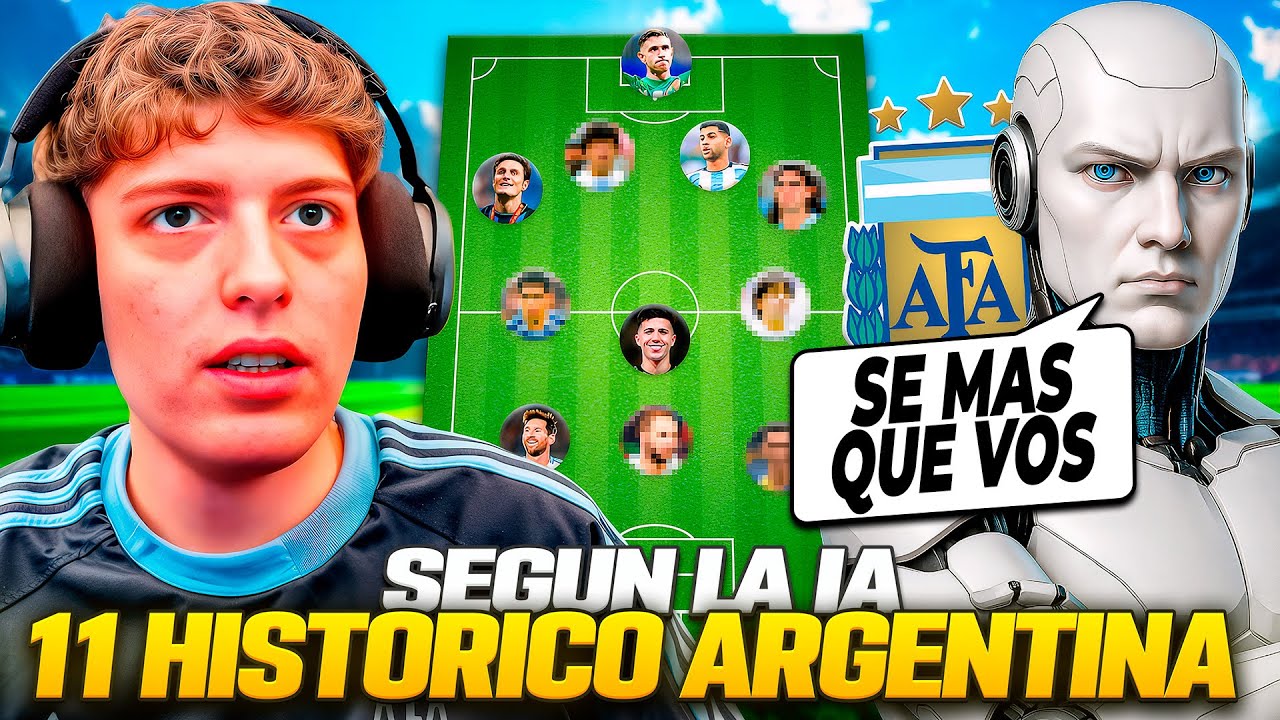 DAVOO XENEIZE REACCIONA AL MEJOR 11 HISTORICO DE ARGENTINA SEGUN LA IA (INTELIGENCIA ARTIFICIAL)
