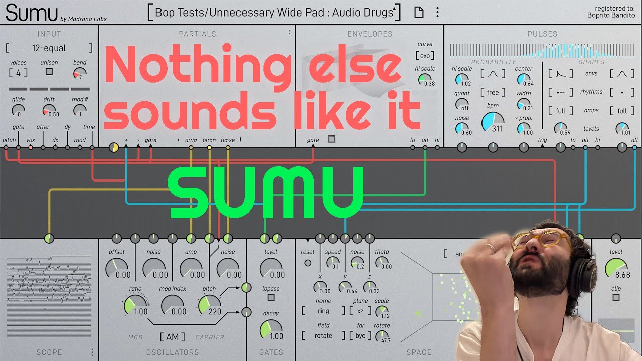 Exploring SUMU by Madrona Labs with Bop: Spectral Synthesis in '3D' | Patreon Re:stream