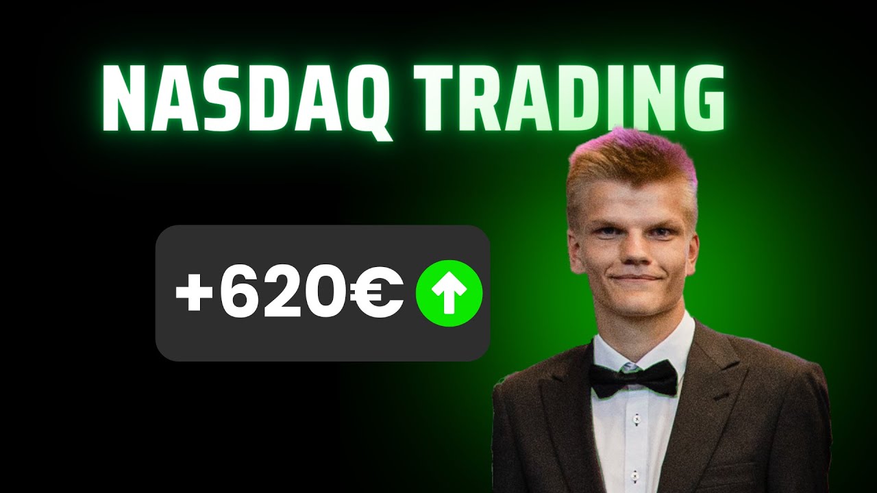 620&euro; in 19 Minuten verdient! | Nasdaq Live Trading [ Deutsch/German ]