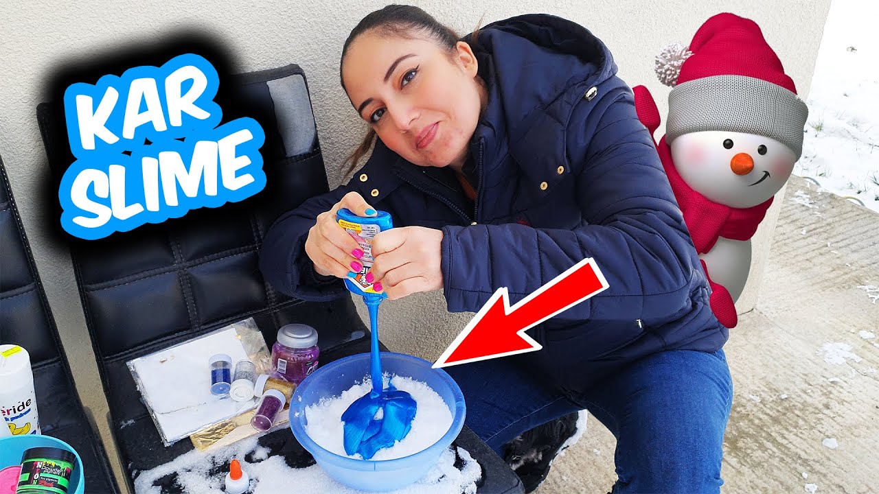 KARDAN SLİME YAPTIK! GERÇEK KAR SLİME VAKVAKTV