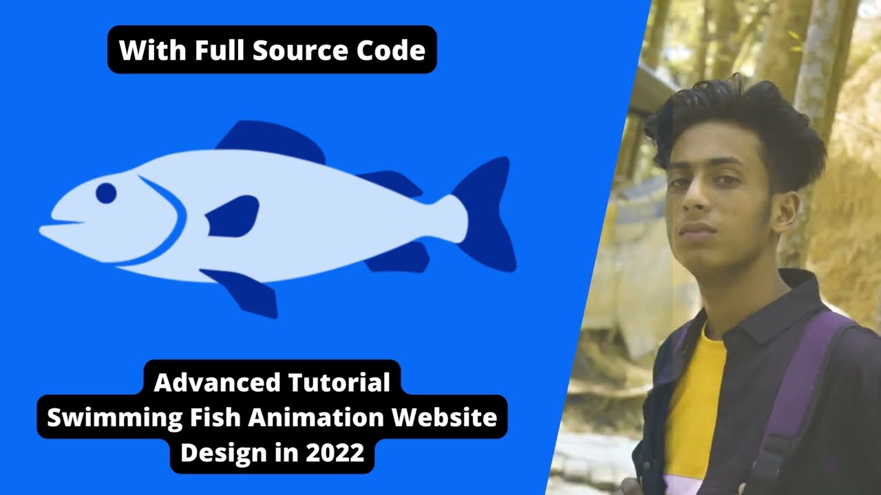 Swimming Fish Website Design Tutorial with html and css in 2022 + full source code by jishaansinghal