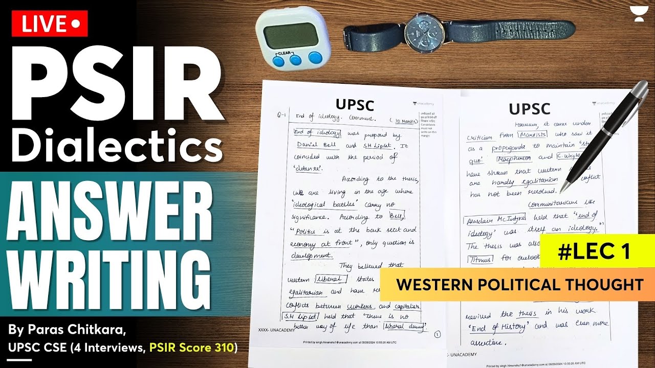 PSIR Optional UPSC | Live Answer Writing for UPSC Mains | PSIR Dialectics - Lec 1 | UPSC Blueprint