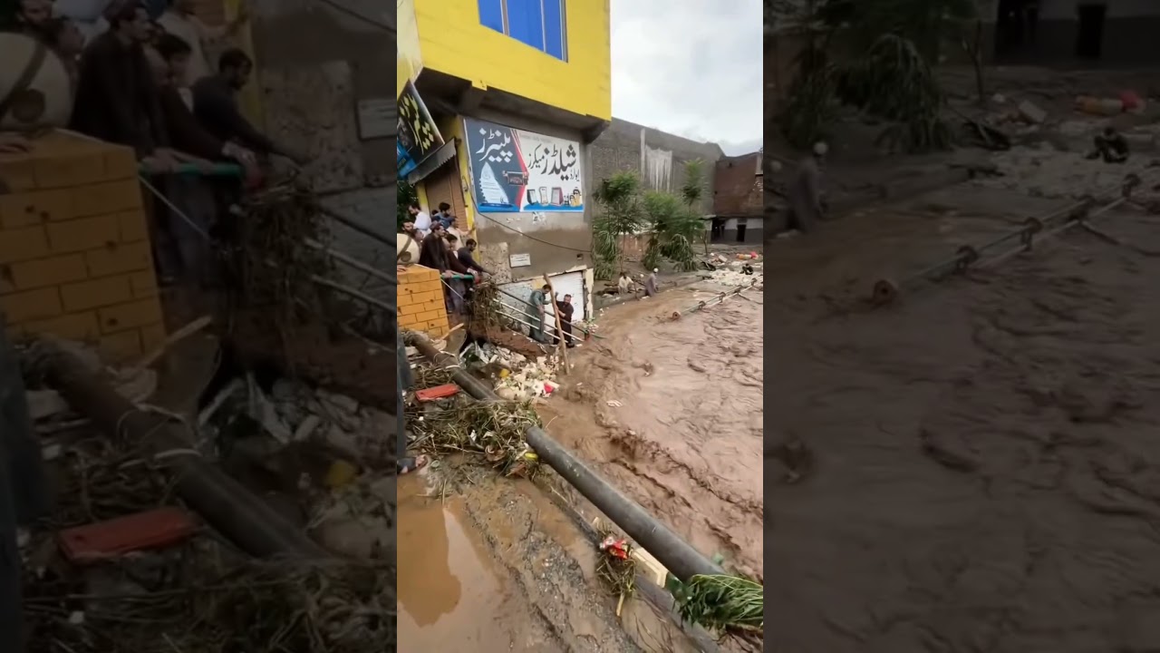 Destructive Flood Caught On Camera 😱 #flood #floods #storms #shorts