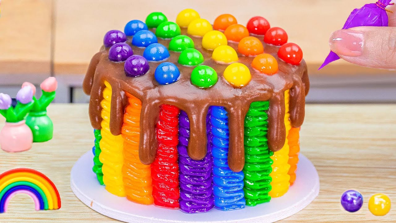 Rainbow Cake Tasty🌈Sweet Rainbow Chocolate Cake🍫HT Mini Cakes