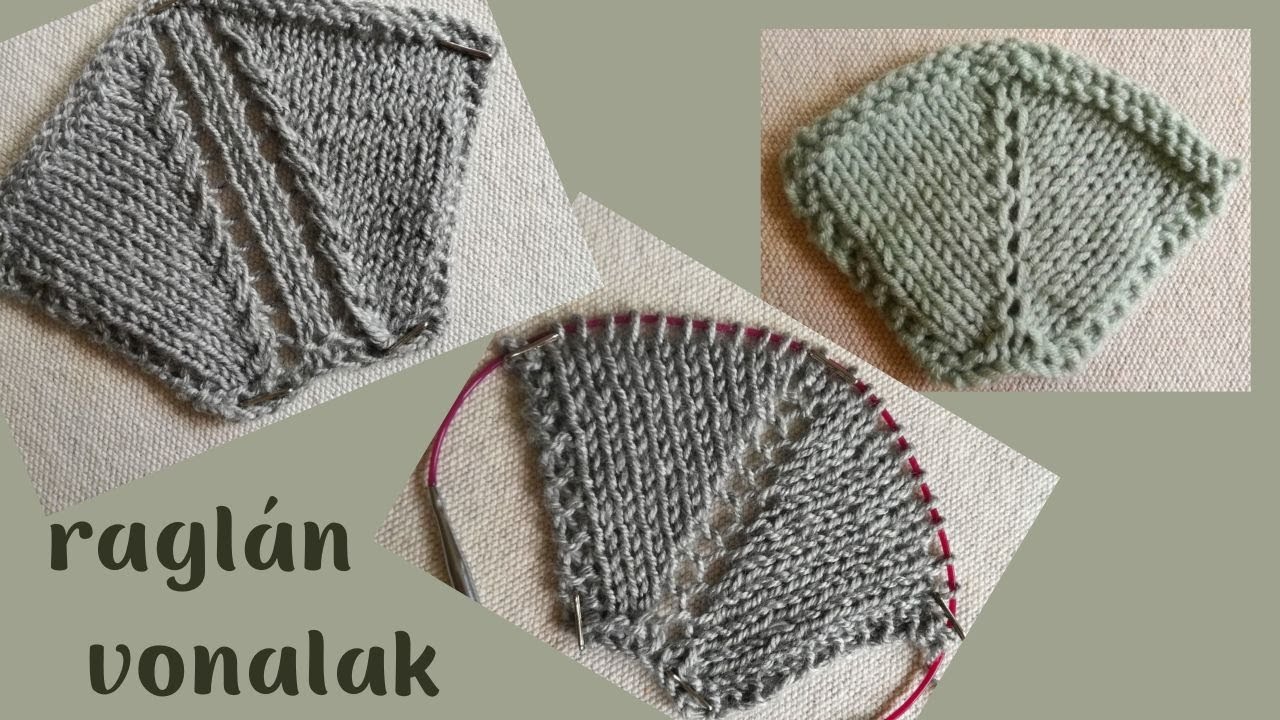 Raglánvonal kötése / Knitting raglan line
