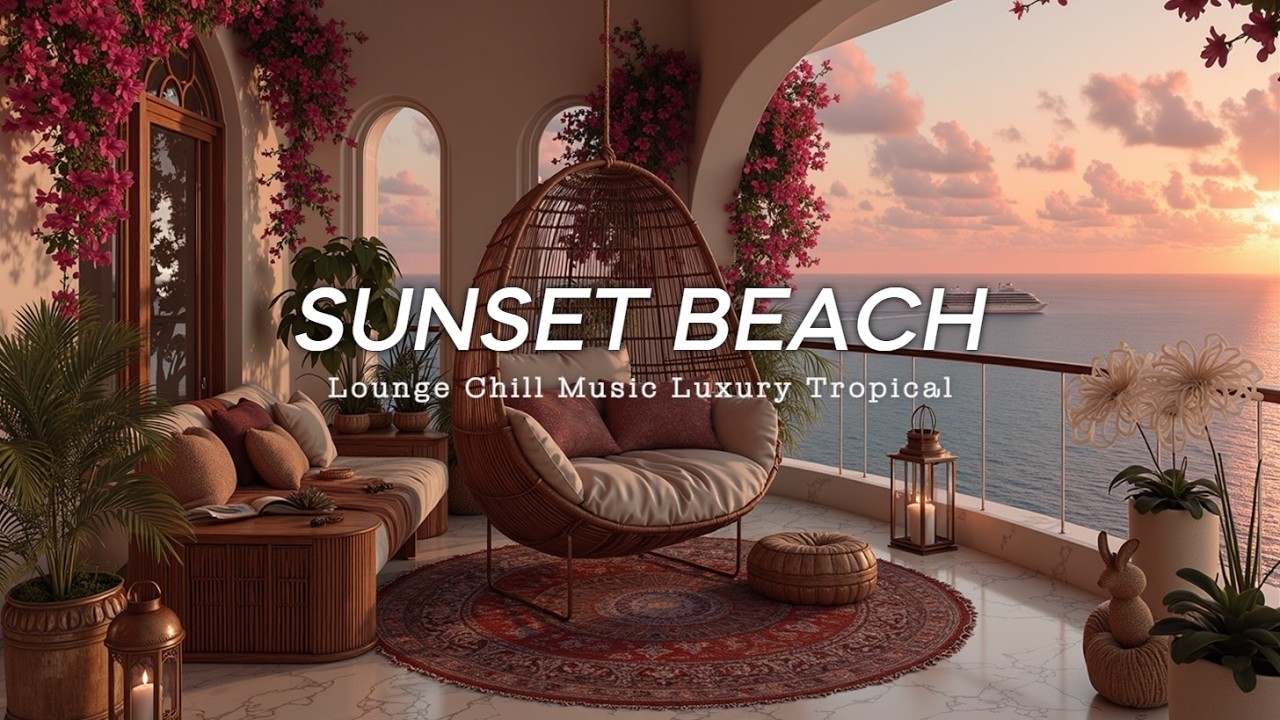 Deep House Lounge - Атмосфера бассейна на закате и тропическая музыка Chillout 🌴