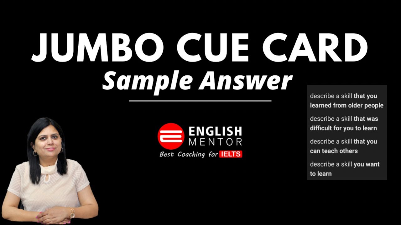 Describe a skill you have learned || Jumbo Cue Card