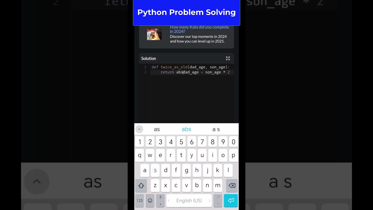 How to calculate the age Python Problem Solving Codewars Level 8 kyu #shorts