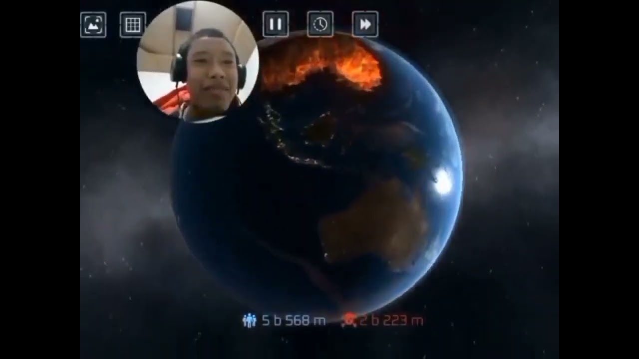 man destroying earth with laser meme
