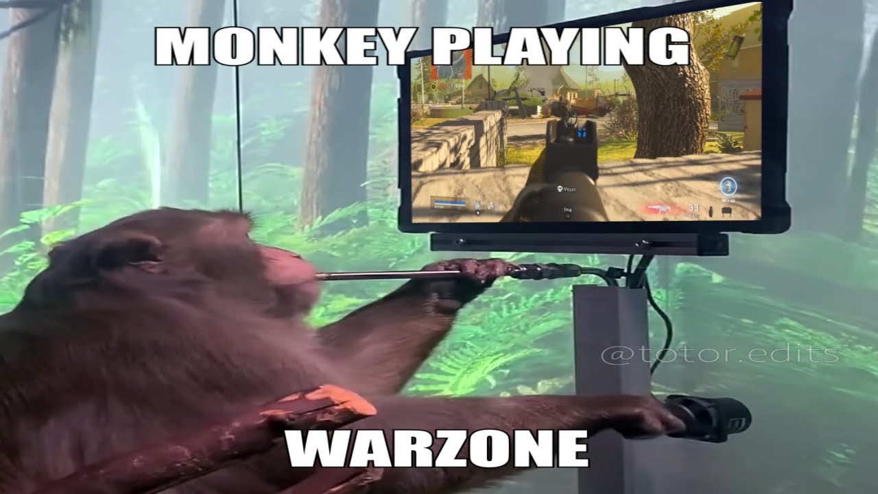Monkey Playing Warzone (Elon Musk's Neuralink)