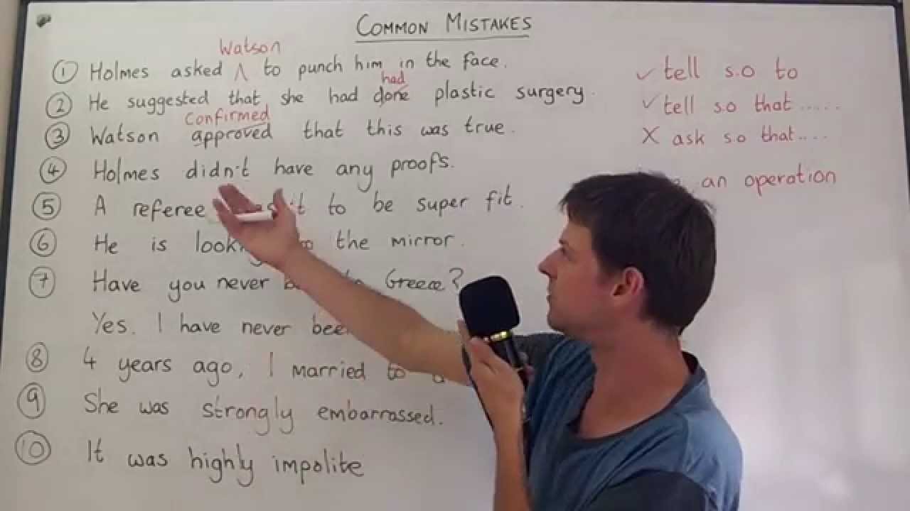 The most common mistakes in English. Lesson 45