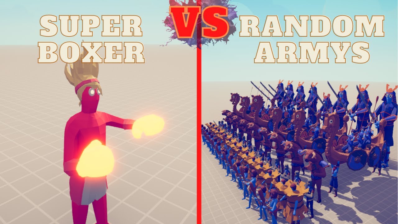 🏹SUPER BOXER vs RANDOM ARMYS🗡😱- Totally Accurate Battle Simulator - TABS