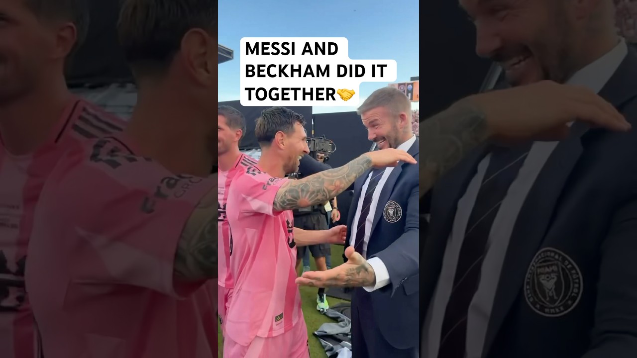 Messi and David Beckham CELEBRATE MIAMI&rsquo;s MLS CUP!!