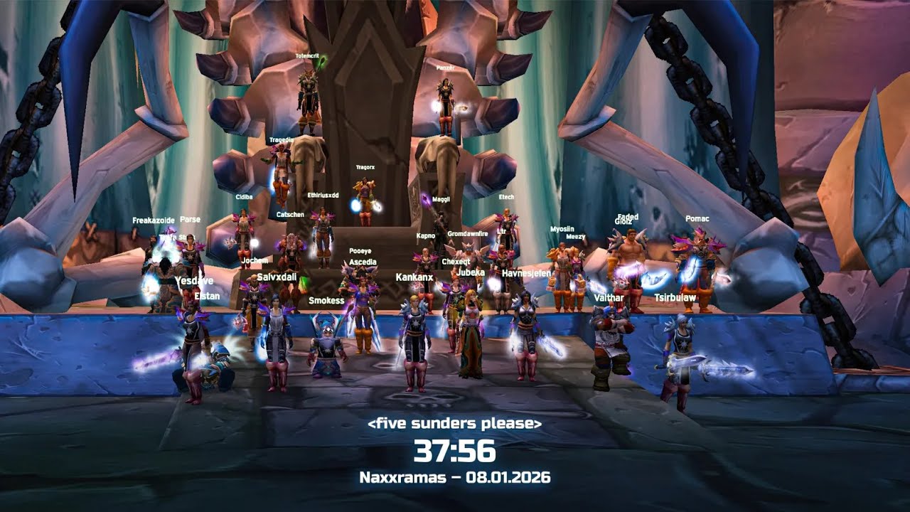Naxx Speedrun 37:56 - five sunders please - Mage POV