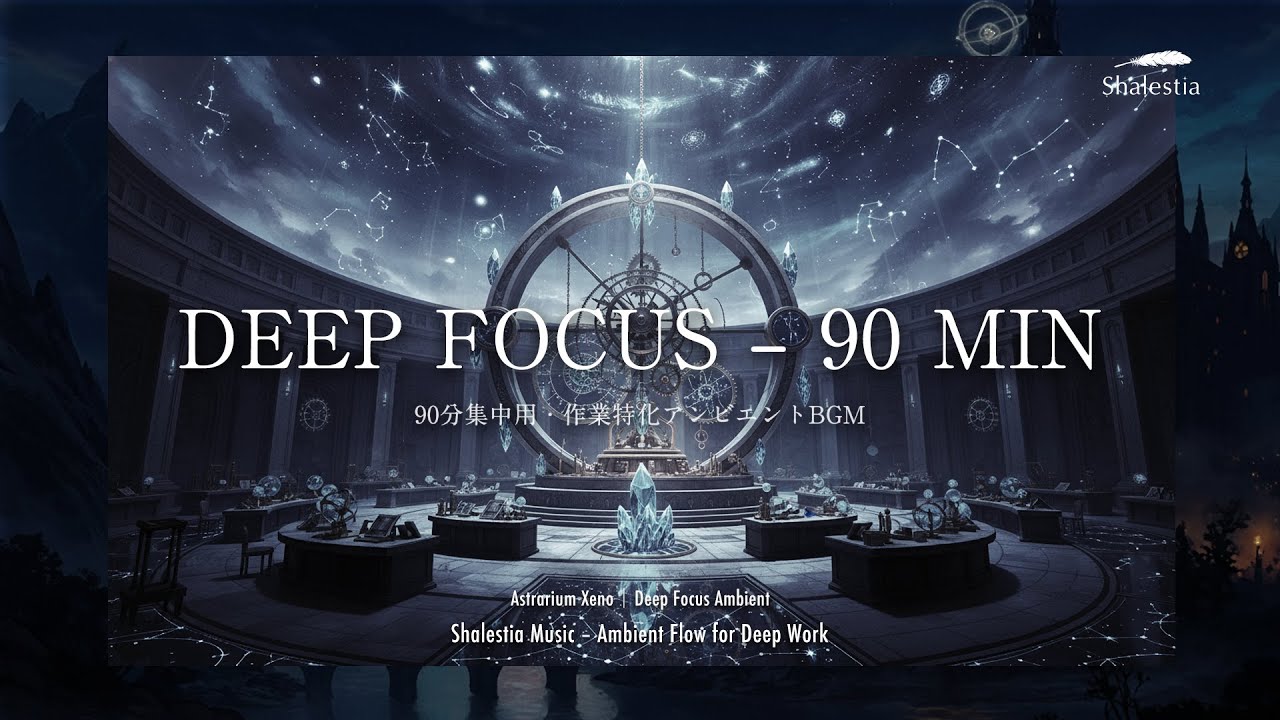 【90分集中】DEEP FOCUS – 90 MIN｜Shalestia Music – Ambient Flow for Deep Work