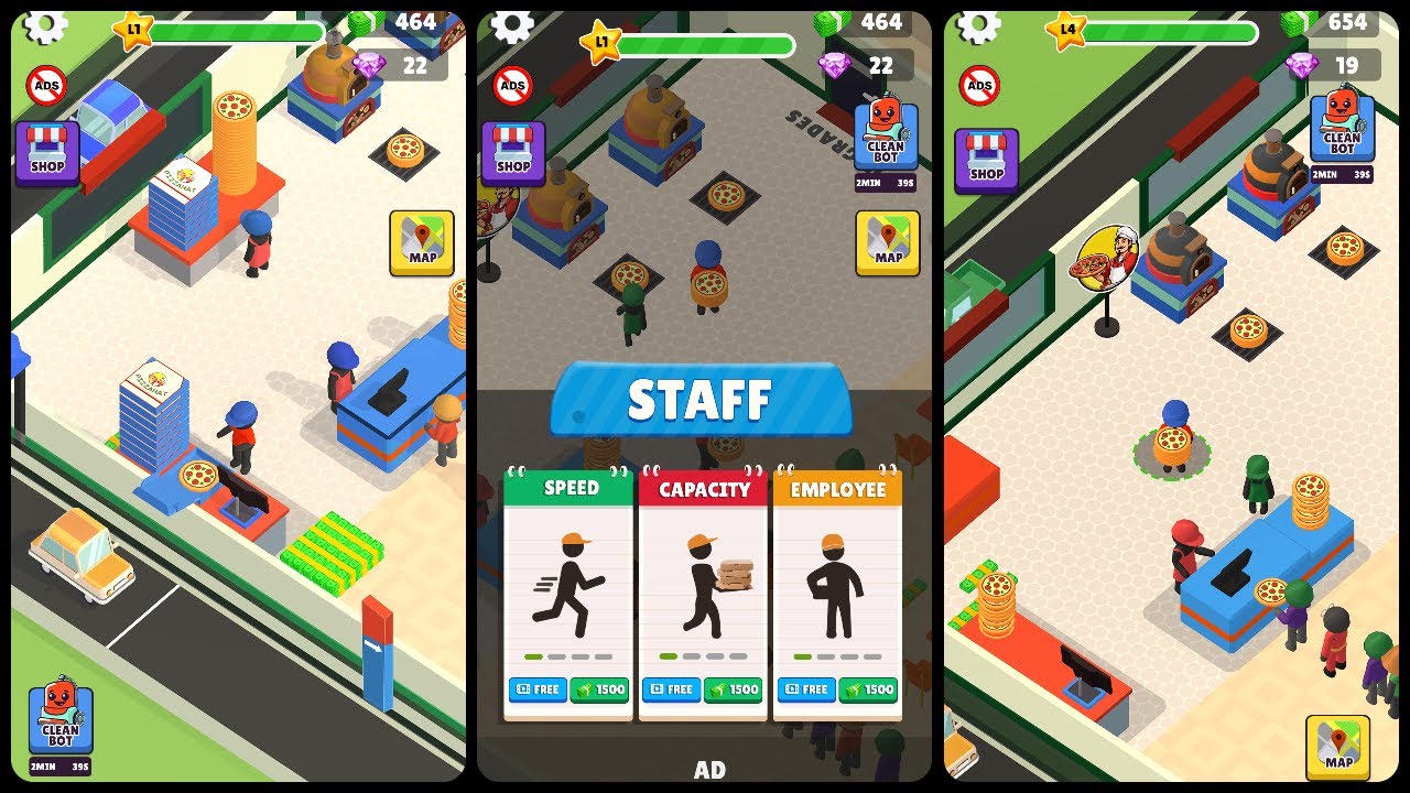 Idle Pizza Shop Tycoon Game Mobile Game | Gameplay Android