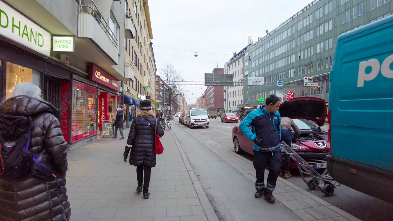 Walking in Sweden, Stockholm - Central Station to Kungsholmen