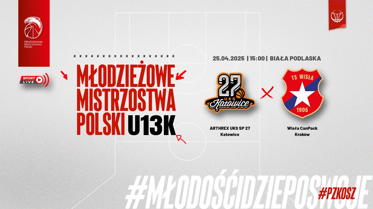 ARTHREX UKS SP 27 Katowice - Wisła CanPack Kraków (1/4 MMP U13K)