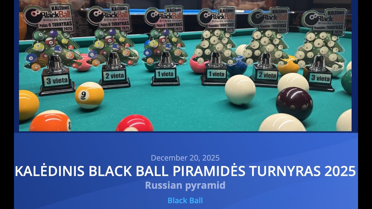 Kalėdinis Black Ball piramidės turnyras FINALAS 2025