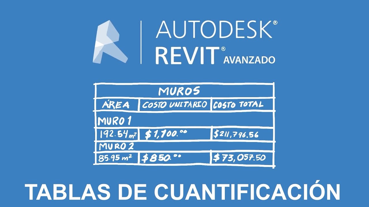 Tutorial Revit tablas de cuantificación