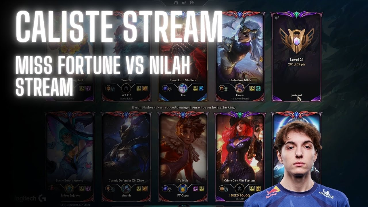 KC Caliste Stream Rank 1 EUW || Miss Fortune vs Nilah | Challenger Gameplay