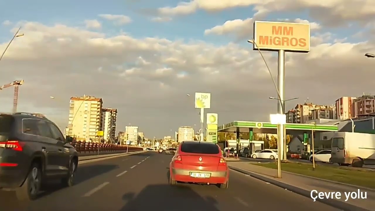 Kayseri car walking. Çevreyolu, Sivas Caddesi 