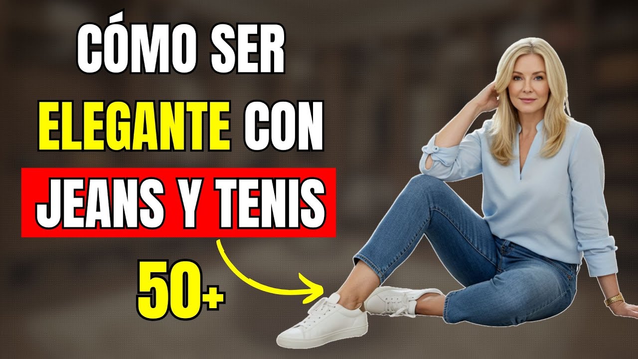 Descubre el Secreto para ser Elegante con Jeans y Tenis Despu&eacute;s de los 50 a&ntilde;os.
