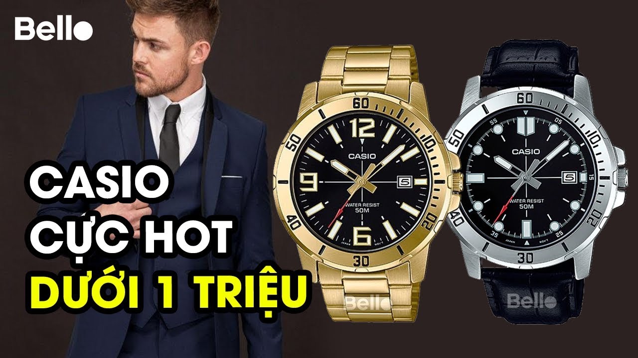 Casio nam DƯỚI 1 TRIỆU lịch lãm, chống nước, đầy đủ màu sắc, dây sắt dây da: MTP-VD01 series