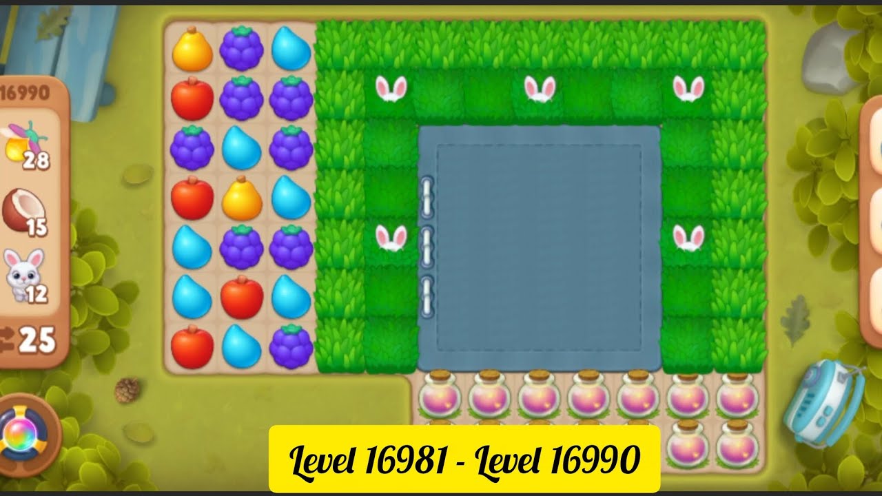 Gardenscapes ( Level 16981 - Level 16990 ) - All Puzzles - Gameplay