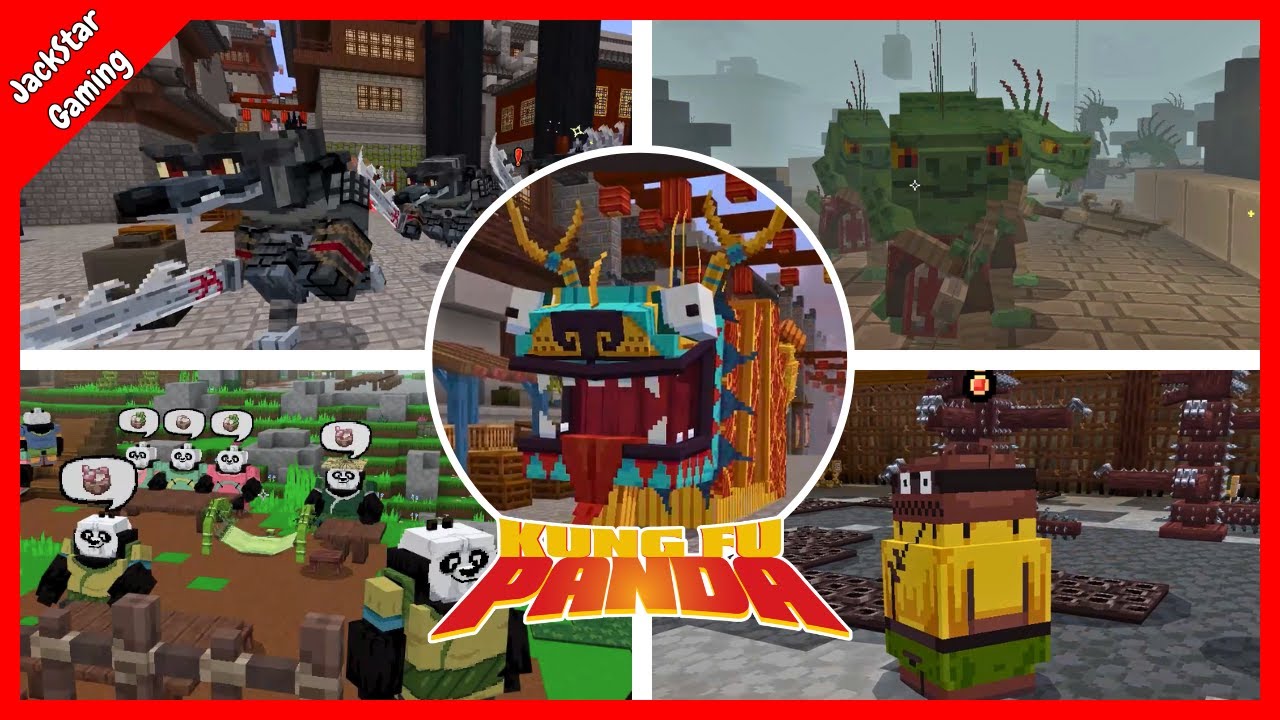 Kung Fu Panda - ALL MINIGAMES Minecraft DLC