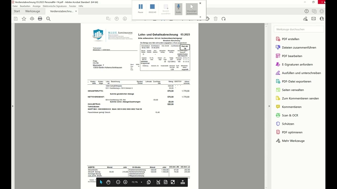 Umbezeichnung Lohnarten pro Mandant sowie pro Mitarbeiter eine Datei erstellen bei Auswertungen