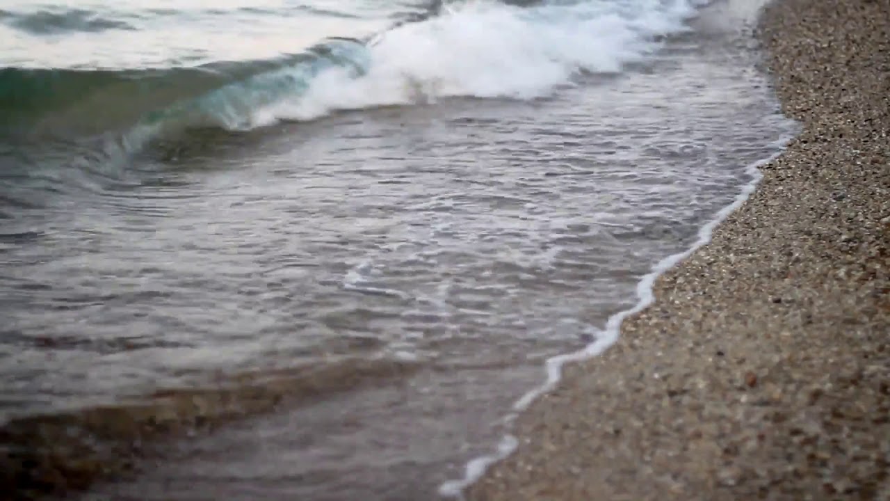 [10 Hours] Gentle Beach Waves in Close Up - Video & Audio [1080HD] SlowTV