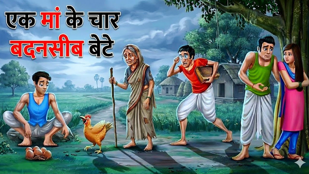 गरीब माँ के चार मुर्ख बेटे |