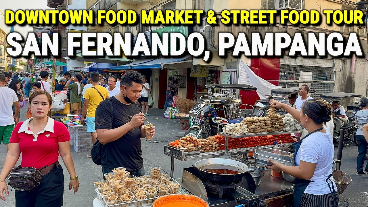PHILIPPINES: Downtown SAN FERNANDO CITY, PAMPANGA - Streets, Food Market & Street Food Tour 2026