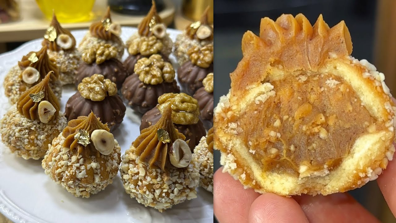 قاطو كوكياجة بطريقة سهلة وكلش مخدوم فدار😍بعجينة وحدة ديري نوعين وبحشو معللك و بزاف بنان👌#حلويات لعيد