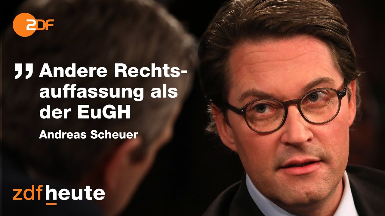 Scheuer bei Lanz zur Pkw-Maut: Verkehrsminister sieht keine Fehler bei sich